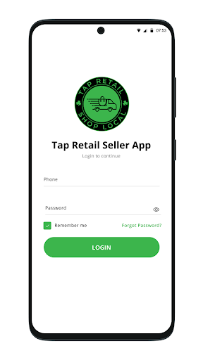 Android application Tap Retail Seller screenshort