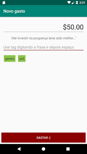 Já Gastei Screen 2