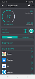 KillApps: Cerrar aplicaciones 1.27.1 APK + Modificación (Unlimited money) para Android
