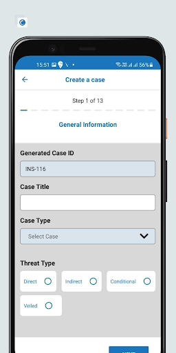 Android application Incursus - Threat Management screenshort