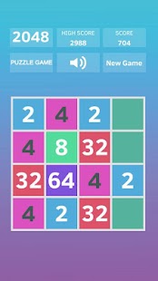 2048 - Ảnh chụp màn hình trò chơi giải đố