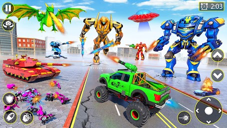 Monster Truck Robot Car Games