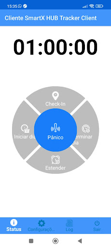 Android application Lone Worker Mobile Smartx HUB screenshort