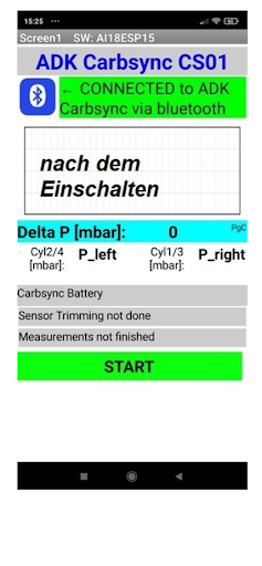 Android application CS01 Carb. synchronization screenshort