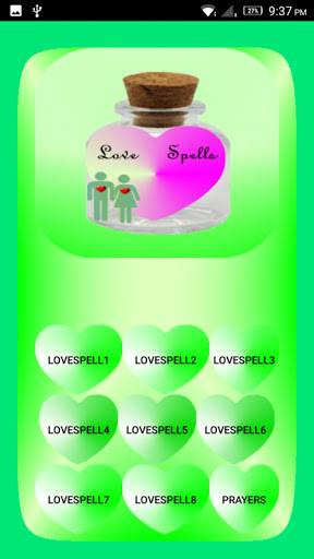 Android application love spell app screenshort