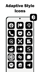 Paquete de iconos negros de iOS 14 MOD APK 3