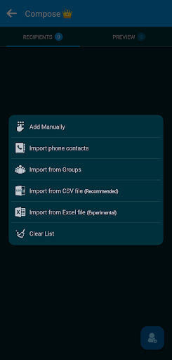 Bulk SMS Sender+ Screen 2