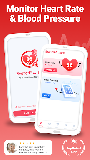 Android application Heart Rate Monitor & BP Report screenshort