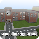 Map School and Neighborhood Minecraft icon