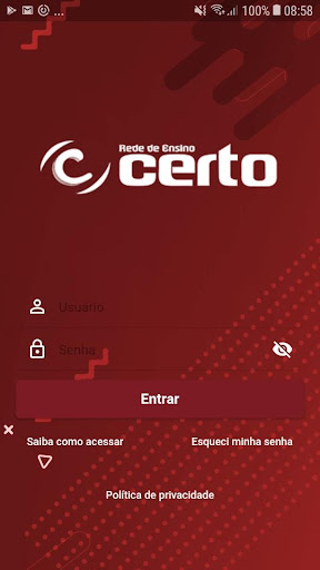 Android application Rede De Ensino Certo screenshort