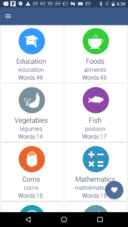 Word Book English to French - Fasting - (Android)