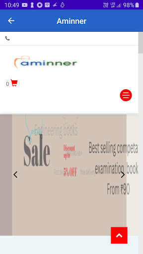 Android application Aminner screenshort