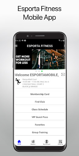Android application ESPORTA FITNESS screenshort