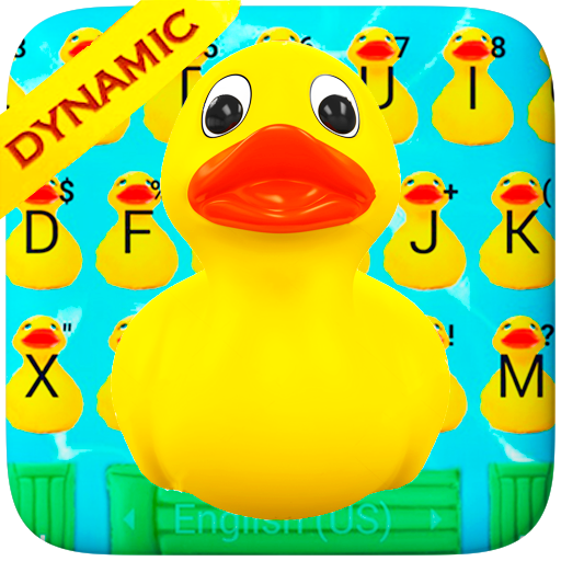Funny Yellow Duck Pool Keyboar  Icon