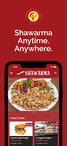 Android application Paradise Shawarma screenshort