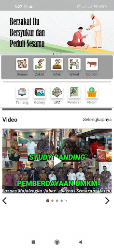 Android application Baznas Majalengka screenshort