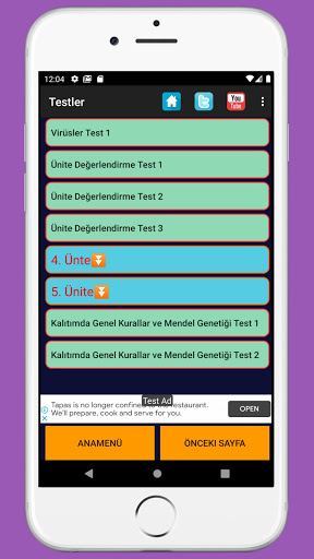 Tyt Tüm Dersler Test Çöz Screen 2