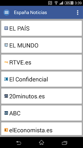 Android application España Noticias screenshort