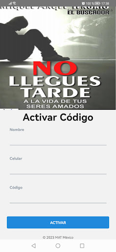 Android application No Llegues Tarde screenshort