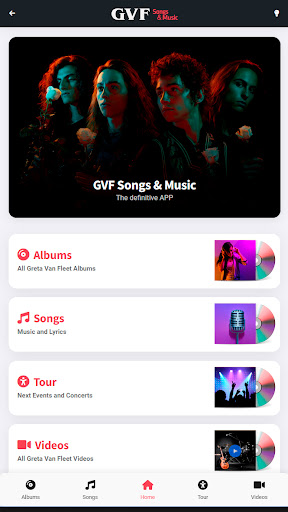 Android application Greta Van Fleet Songs & Music screenshort