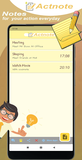 Android application Acnote daily note list notepad screenshort