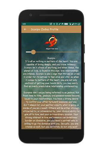 Zodiac Daily Horoscope Screen 3