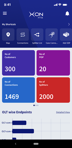 Android application XON FTTx screenshort
