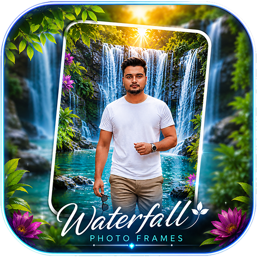 Waterfall Photo Frame/Suit :AI