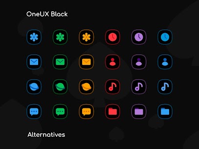 OneUX Black Icon Pack v3.8 MOD APK (Patch Unlocked) 4