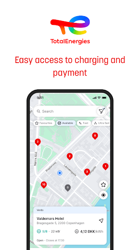 Android application TotalEnergies Charging screenshort