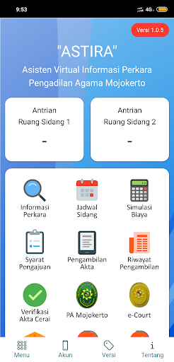 Android application ASTIRA PA. Mojokerto screenshort