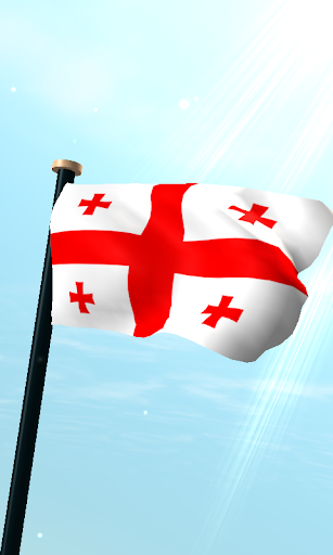 Android application Georgia Flag 3D Live Wallpaper screenshort