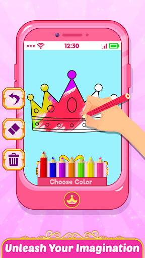 Android application Pink Princess Baby Phone screenshort
