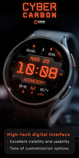 Android application Cyber Carbon - watch face screenshort