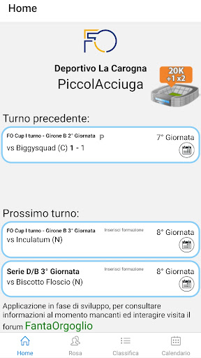 FantaOrgoglio Screen 2