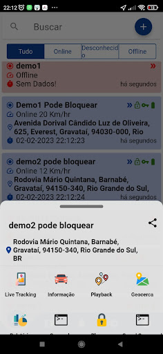 Brutus Rastreamento Screen 2