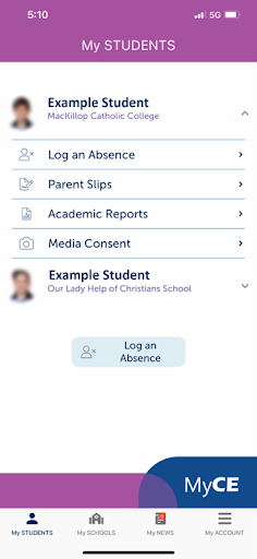 Android application MyCE screenshort