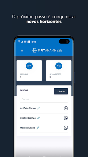 Android application MFIT Anamnese screenshort