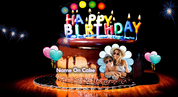 Name Photo On Birthday Cake Screenshot