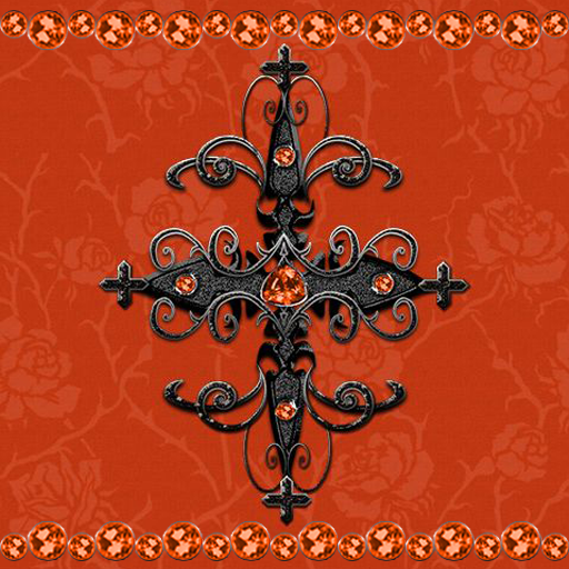 Orange Gothic Cross Go Locker  2 Icon