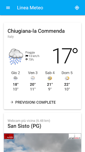 Android application Linea Meteo Live screenshort