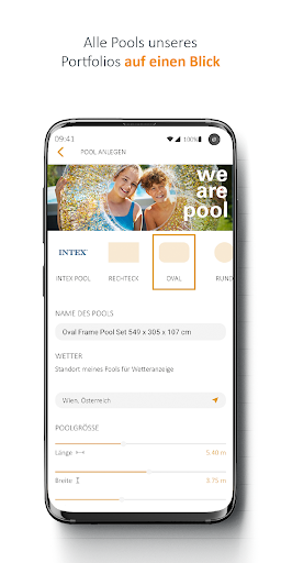 Android application Pool Control screenshort