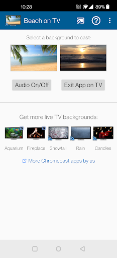 Beach on TV via Chromecast Screen 3