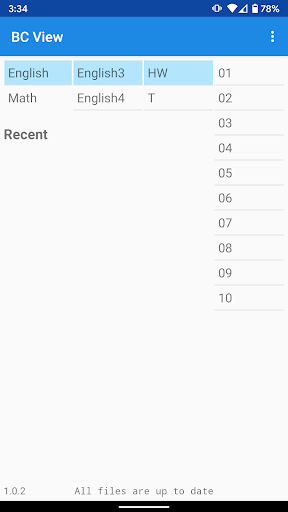 Android application BC View screenshort
