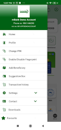 East West Smart mBank Screen 2