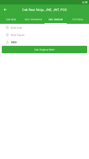 Cek Resi Kurir Ninja, Pos, Jne Screen 3