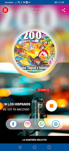 La Simiteña 100.0 FM Screen 2