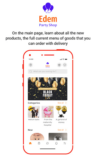 Android application EDEM PARTY SHOP screenshort