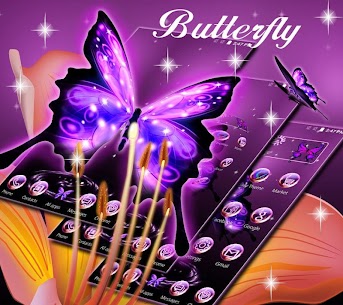 3D Neon Butterfly Theme For PC installation
