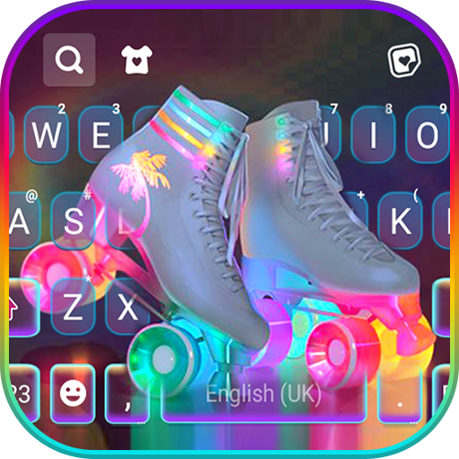 Neon Skates Keyboard Backgroun logo